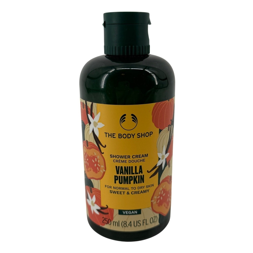 The Body Shop Vanilla Pumpkin Shower‎ Cream 250 mL/8.4 fl oz Vegan Normal Skin
